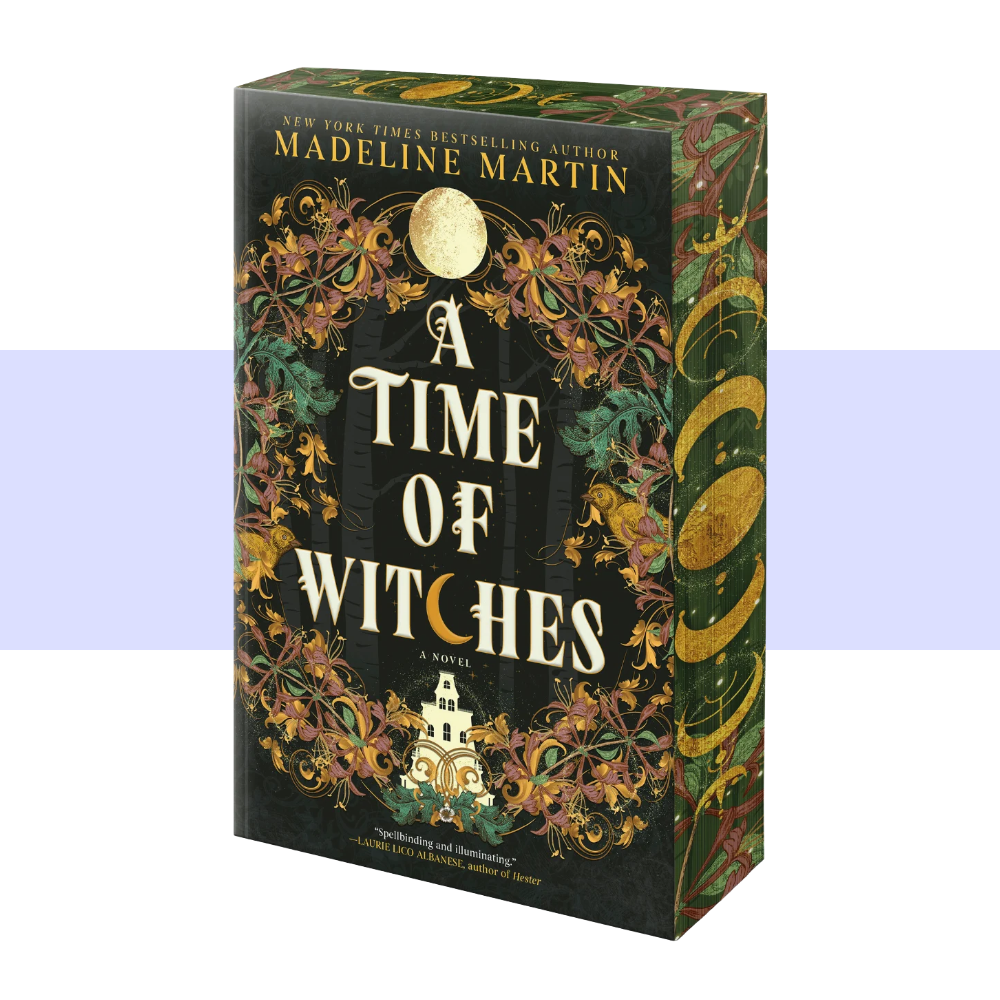 Deluxe book cover for A Time of Witches: A Gothic Historical Mystery of Family Secrets and Witchcraft by Madeline Martin.
