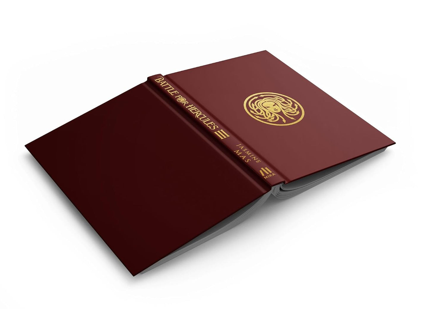 A hardcover book titled 'Battle for Heroes: America's Army II' shown open at an angle on a clean white background. The cover is a deep burgundy red with gold foil lettering and a circular emblem.