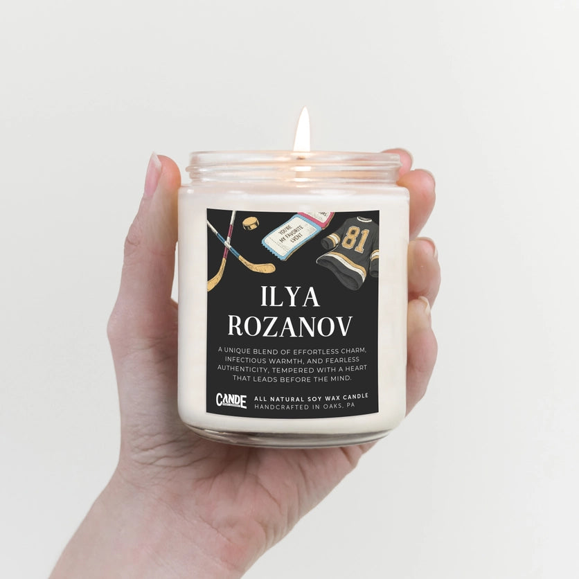 Ilya Rozanov Candle – Heated Rivalry-Inspired Hockey Romance Gift