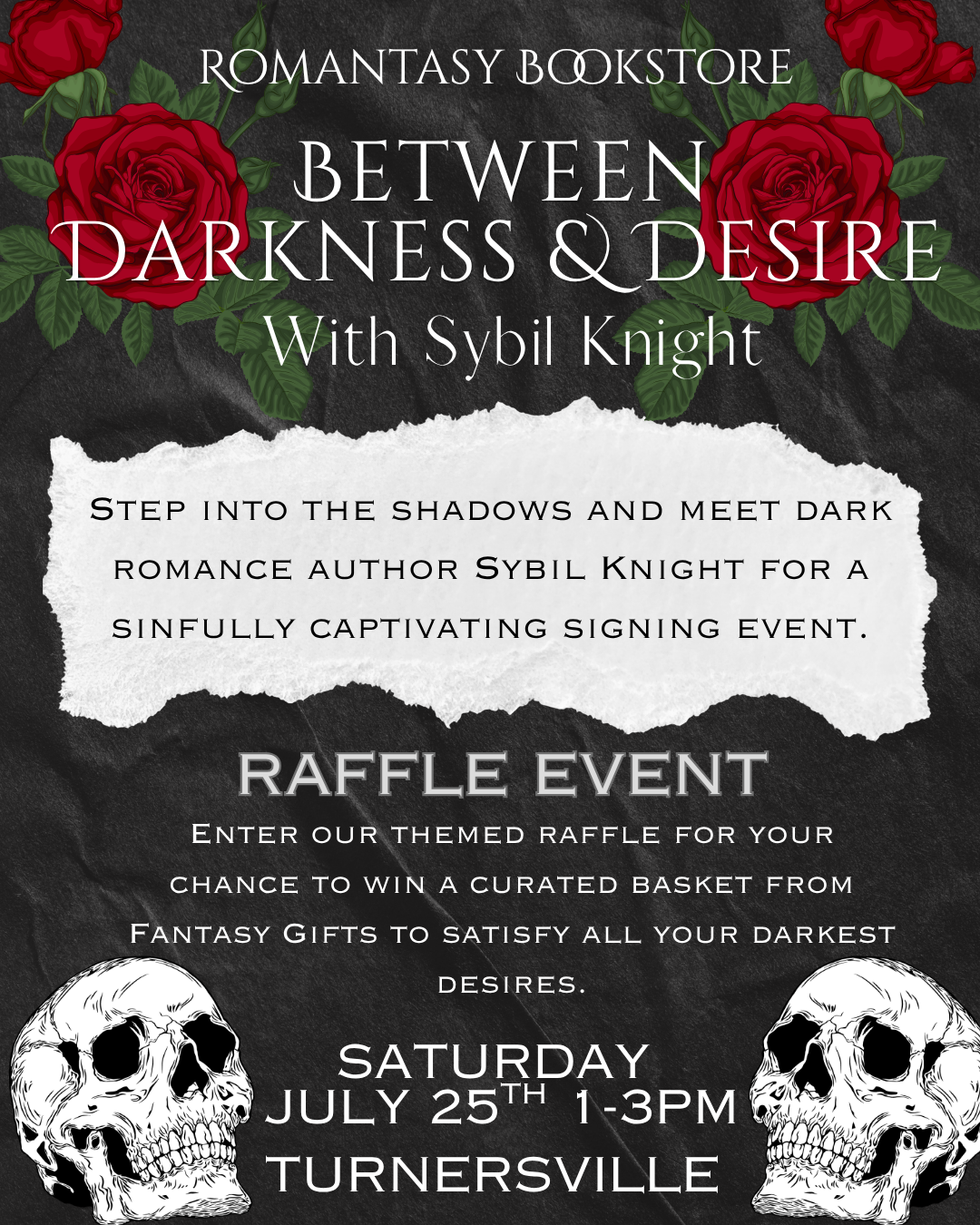 Sybil Knight Is Coming to Romantasy Bookstore (Turnersville) — July 25!