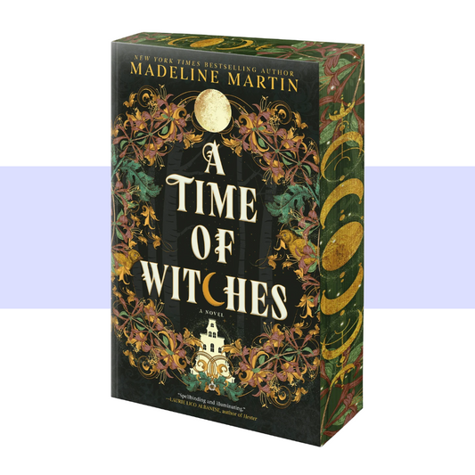 Deluxe book cover for A Time of Witches: A Gothic Historical Mystery of Family Secrets and Witchcraft by Madeline Martin.