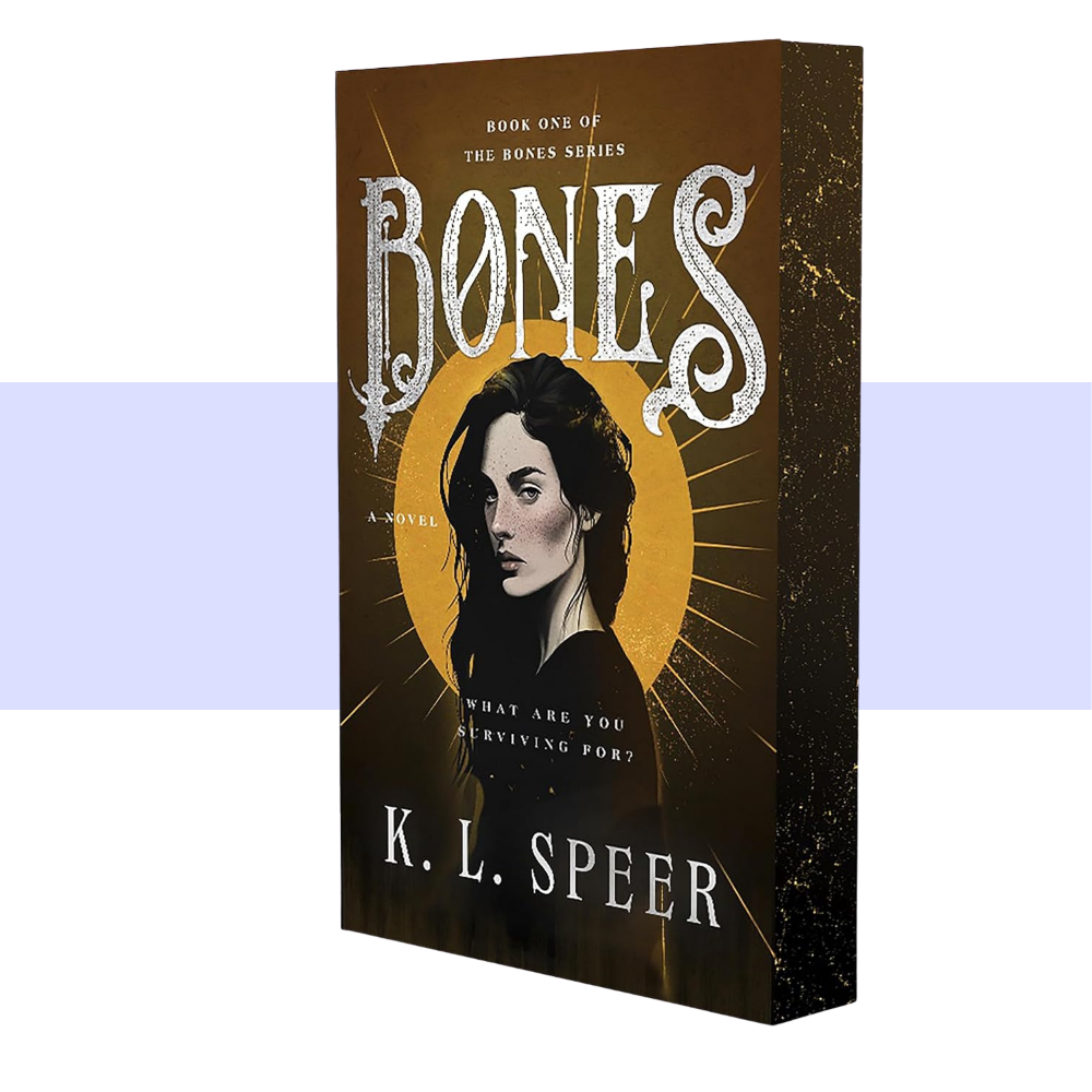 book cover of bones by k.l. speer deluxe edition with sprayed edges 