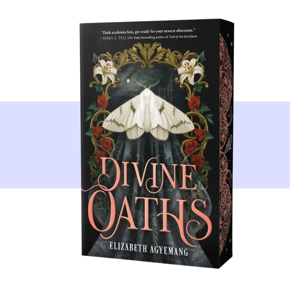 book cover of divine oaths by elizabeth agyemang deluxe edition with sprayed edges 