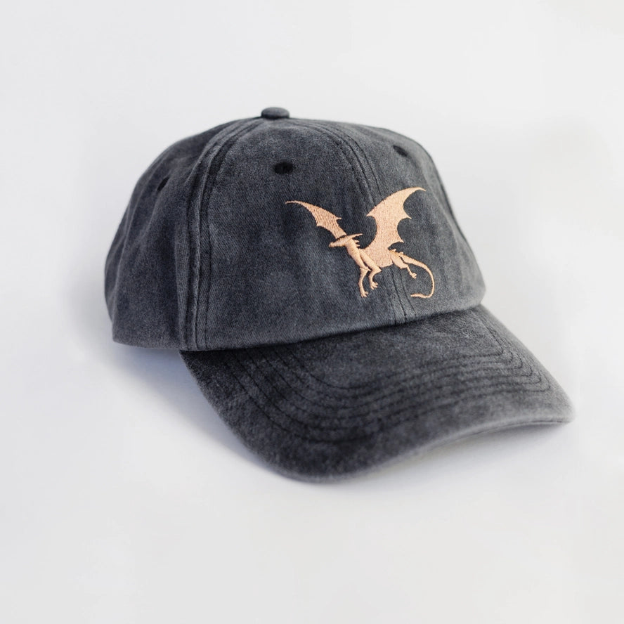 Fourth Wing Dragon Rider Hat – Andarna Gold Dragon Baseball Cap