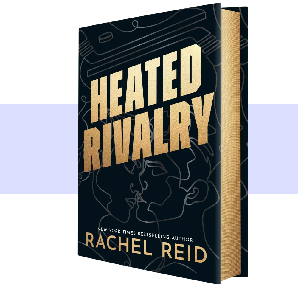 gold edition book cover of heated rivalry by rachel reid 