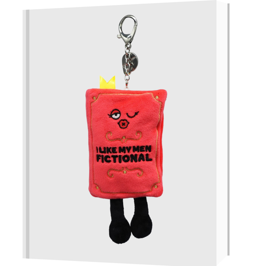 "I Like My Men Fictional" Book Plush Bag Charm