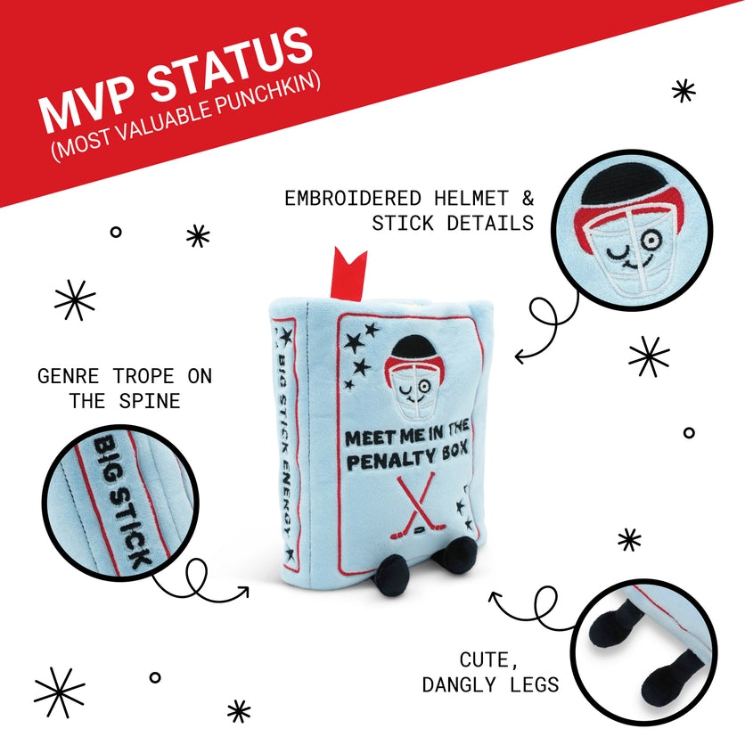 "Meet Me in the Penalty Box" Blue Punchkin Plush – Hockey Romance Gift