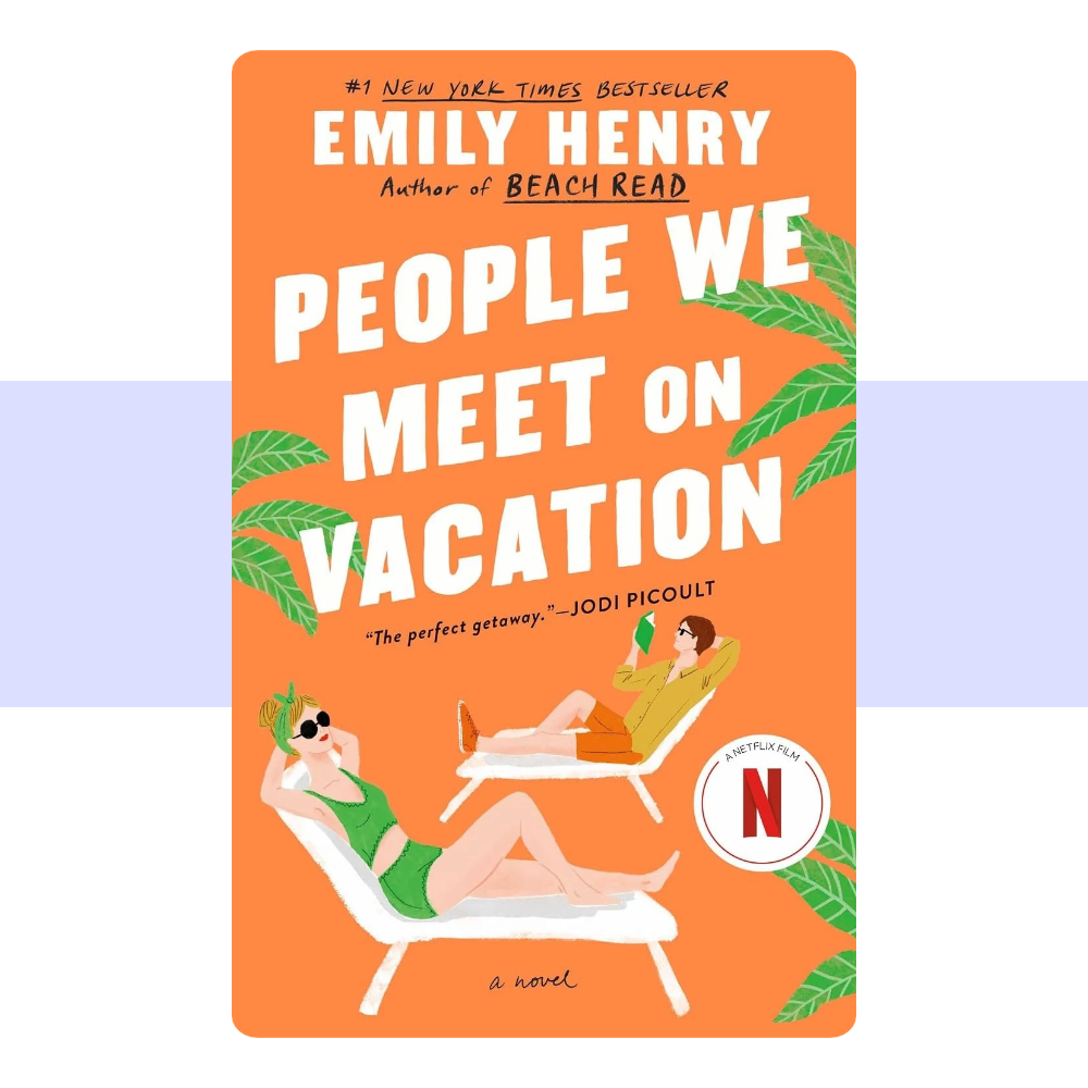 book cover for people we meet on vacation by emily henry 