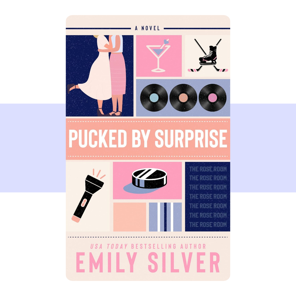 Cover of Pucked By Surprise by Emily Silver featuring an illustrated romantic design with the title and author name prominently displayed.