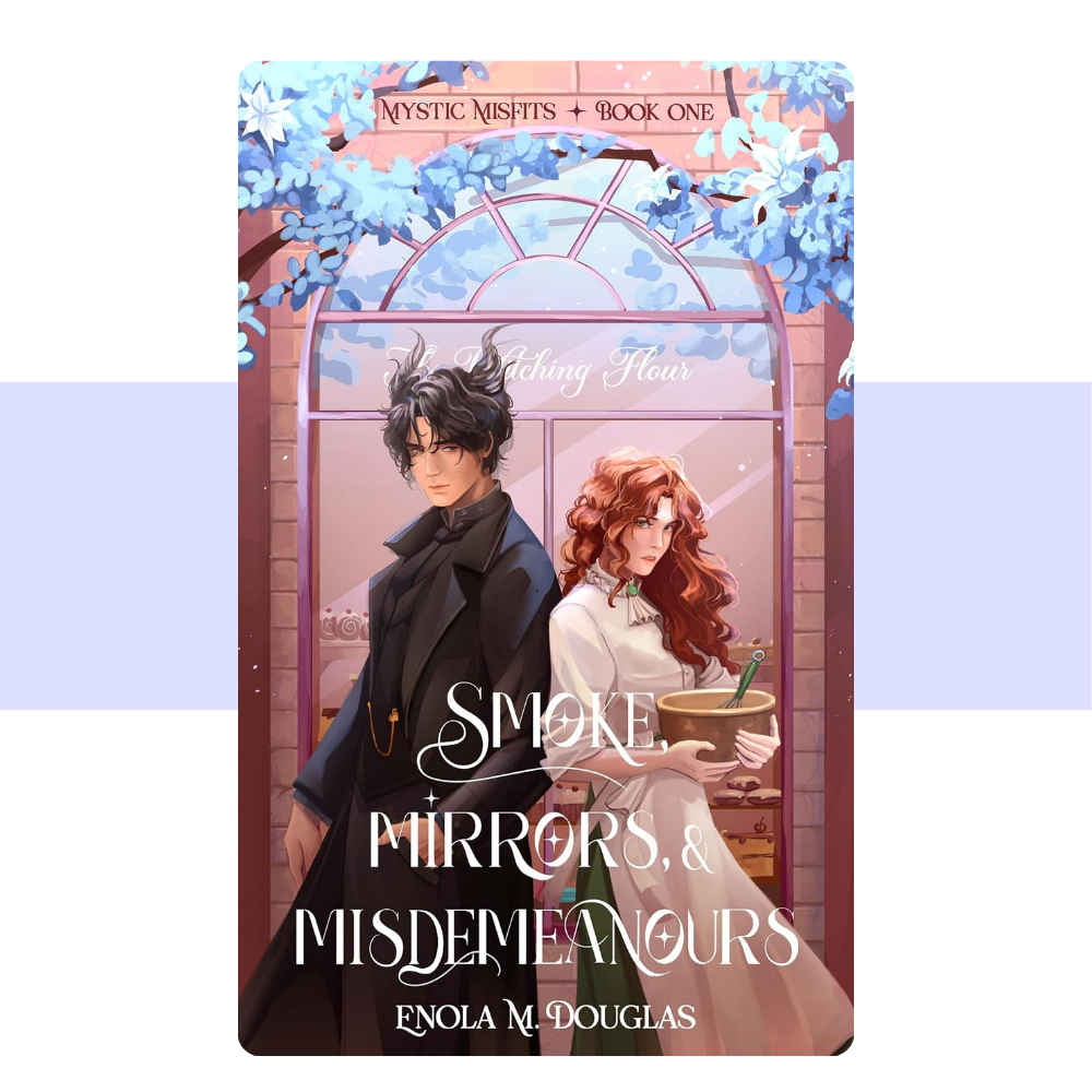 book cover smoke mirrors and misdemeanours by enola m douglas 