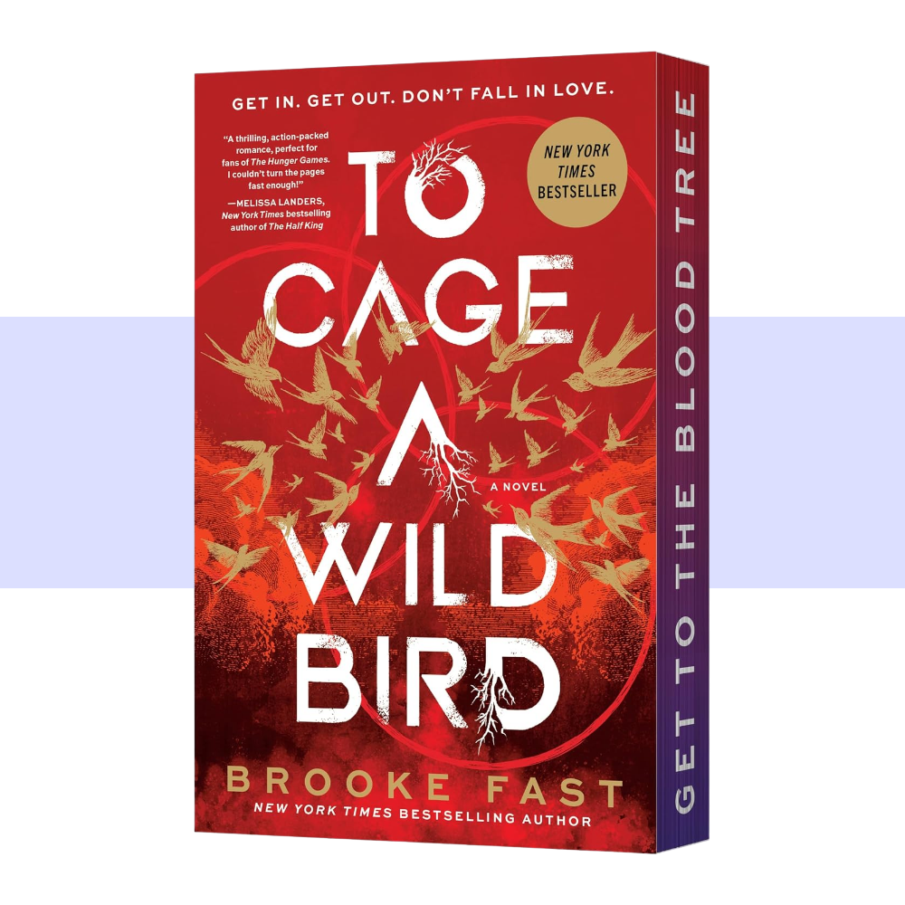 A dramatic cover featuring a bird motif, with moody red-purple tones and bold lettering for the title.